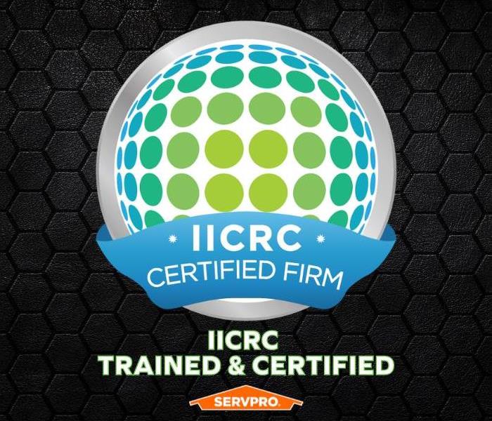 IICRC Certified firm logo on a black background