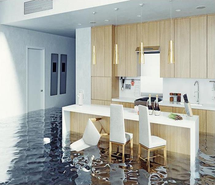 flooding kitchen interior